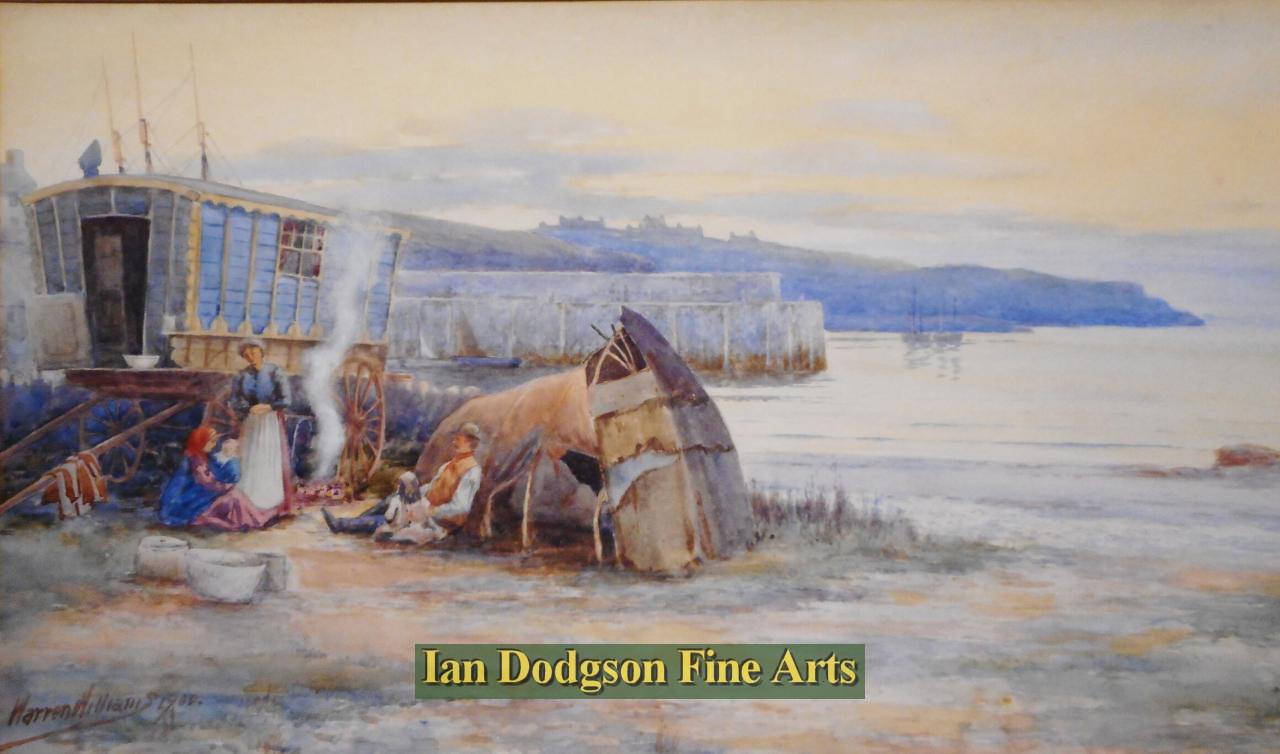 Warren Williams - Gypsies on Anglesey Watercolour (1900)