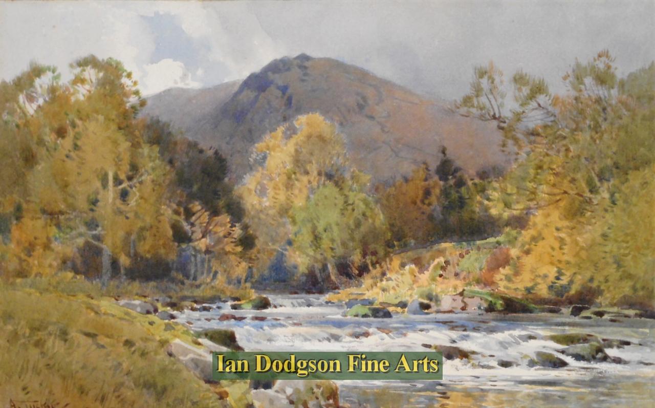 Arthur Tucker - Nab Scar, Rydal Watercolour (c1910)