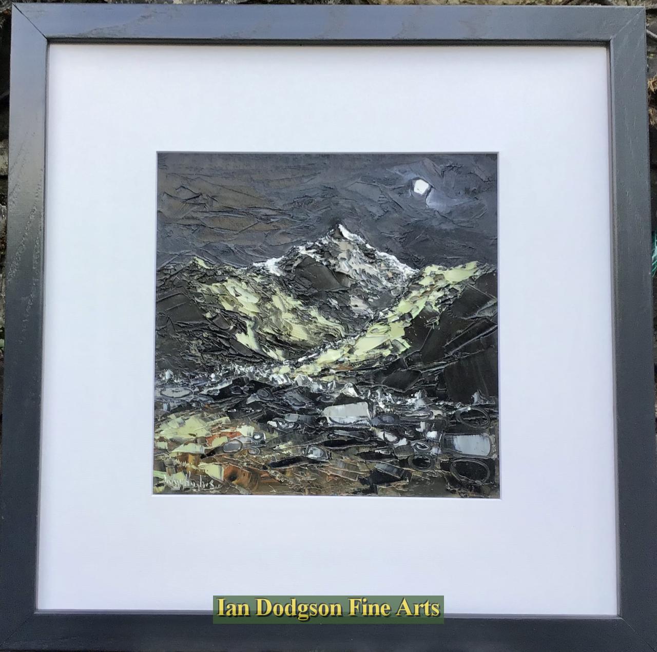 Wyn Hughes - Moonlit Snowdon Oil on board (2020)